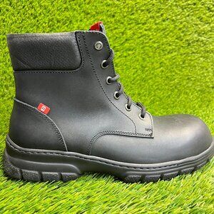 Mellow Walk Maddy Womens Size 8E Black Classic Leather Metal-Free Work Boots